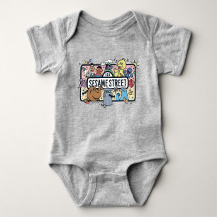 Sesame Sesame Sesame Pals Doodle Sign Baby Bodysuit