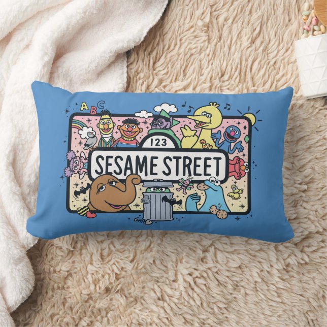 Sesame Sesame | Sesame Pals Doodle Sign Lumbar Pillow (Blanket)