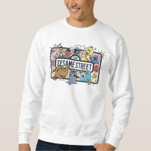 Sesame Sesame Sesame Pals Doodle Sign Sweatshirt