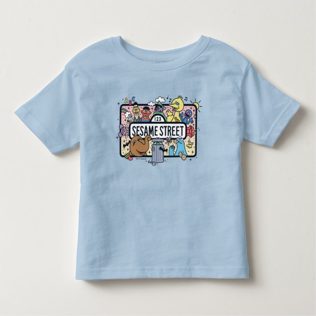 Sesame Sesame | Sesame Pals Doodle Sign Toddler T-shirt (Front)