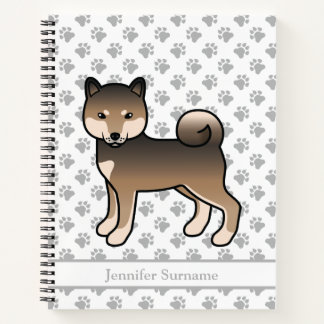 Sesame Shiba Inu Cute Cartoon Dog &amp; Custom Text Notebook
