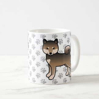 Sesame Shiba Inu Cute Cartoon Dog &amp; Paws Coffee Mug
