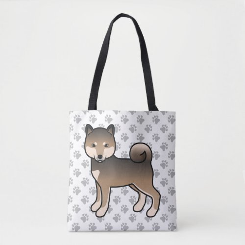 Sesame Shiba Inu Cute Cartoon Dog  Paws Tote Bag