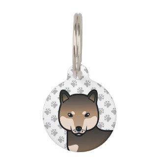 Sesame Shiba Inu Cute Cartoon Dog &amp; Pet's Info Pet ID Tag