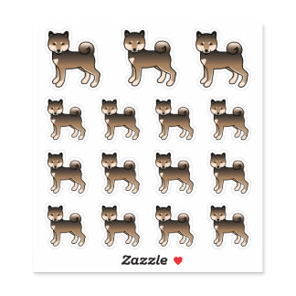 Sesame Shiba Inu Cute Cartoon Dogs Sticker
