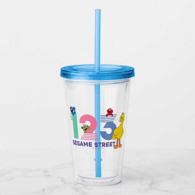 Sesame Street 123 Acrylic Tumbler (Front)