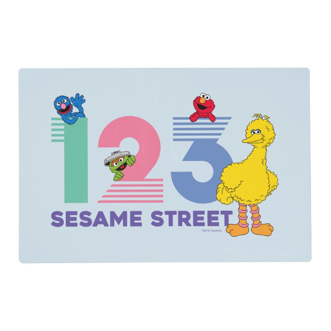Sesame Street 123 Placemat (Front)