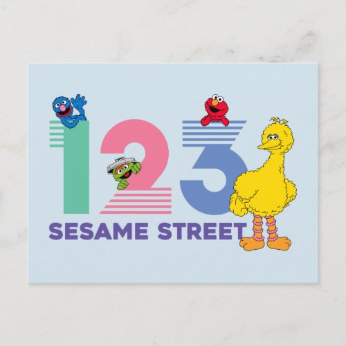 Sesame Street 123 Postcard