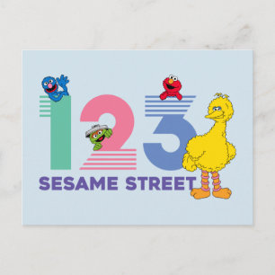 Sesame Street 123 Postcard