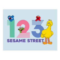 Sesame Street 123 Postcard