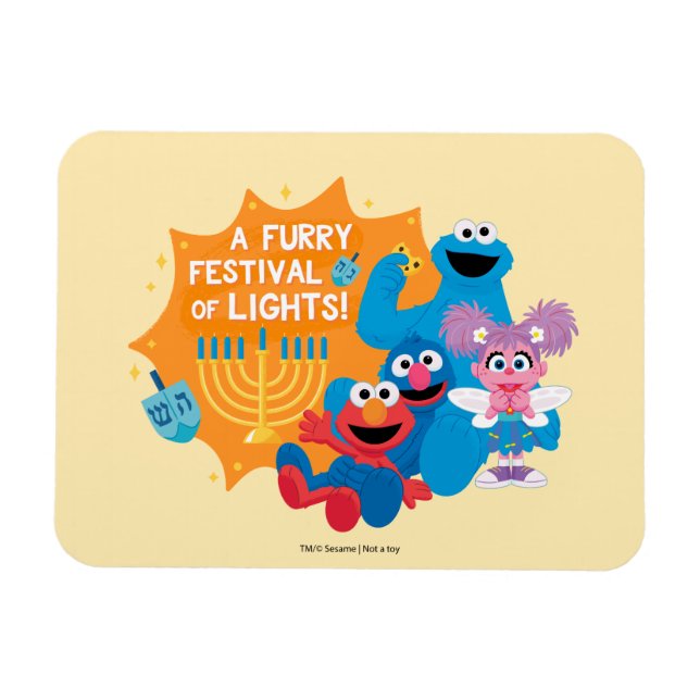 Sesame Street | A Furry Festival of Lights! Magnet (Horizontal)