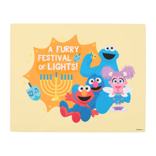 Sesame Street A Furry Festival of Lights! Metal Print