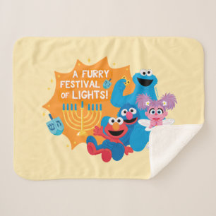Sesame Street A Furry Festival of Lights! Sherpa Blanket