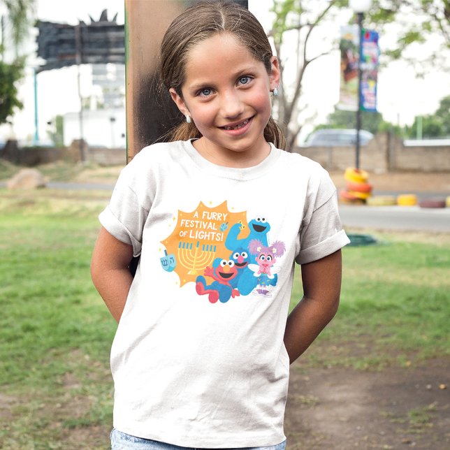 Sesame Street | A Furry Festival of Lights! T-Shirt (Kid wearing t-shirt)