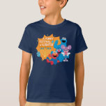 Sesame Street | A Furry Festival of Lights! T-Shirt<br><div class="desc">Celebrate Hanukkah with your favorite Sesame Street friends in this delightful “A Furry Festival of Lights!” design! Featuring Cookie Monster, Elmo, Grover, and Abby Cadabby, this festive illustration captures the joy and warmth of the holiday season. Surrounded by a glowing menorah, playful dreidels, and cheerful smiles, this design is perfect...</div>