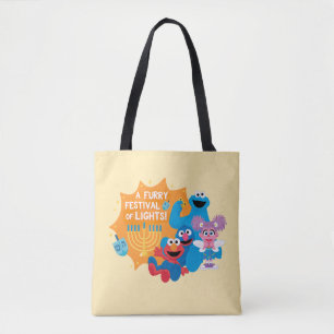 Sesame Street A Furry Festival of Lights! Tote Bag