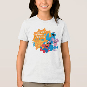 Sesame Street A Furry Festival of Lights! Tri-Blend Shirt