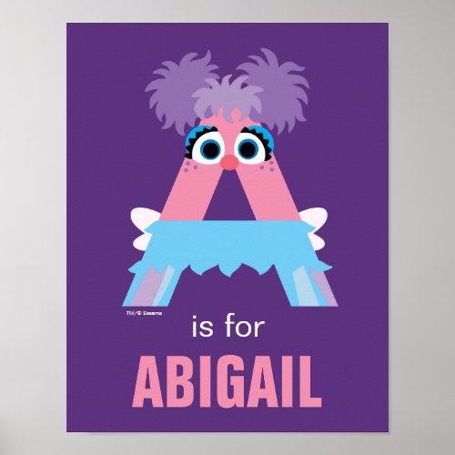 Sesame Street  A is for Abby Poster