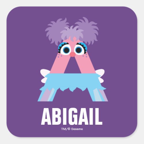 Sesame Street  A is for Abby Square Sticker