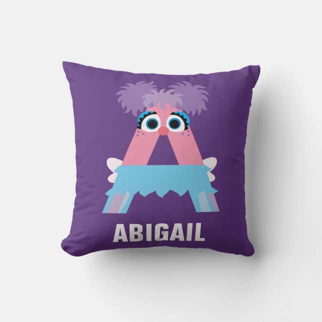 Sesame Street | A is for Abby Throw Pillow (Front)