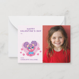 Sesame Street Abby Cadabby Heart Photo Note Card
