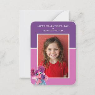 Sesame Street Abby Cadabby Photo Valentine Note Card