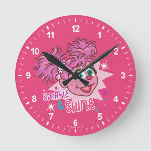 Sesame Street Abby Cadabby - Sparkle & Shine Round Clock