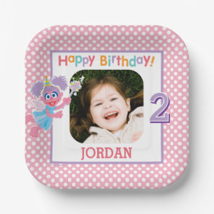 Sesame Street Abby Polka Dot Birthday Paper Plates