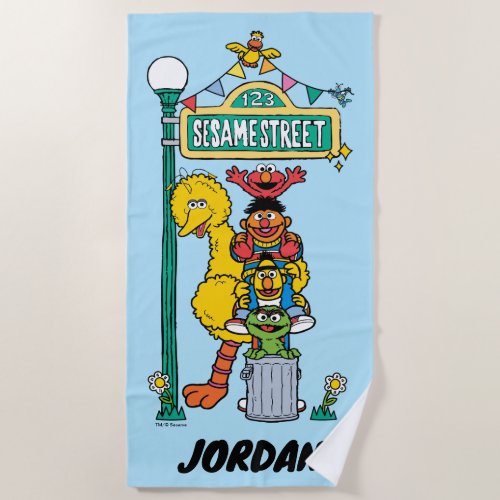 Sesame Street  Add Your Name Beach Towel