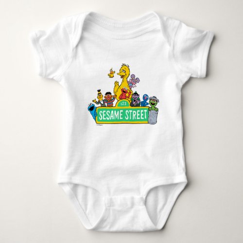 Sesame Street  All Around the Sesame Street Sign Baby Bodysuit