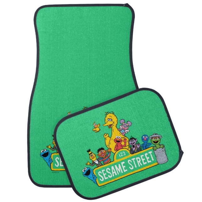 Sesame Street | All Around the Sesame Street Sign Car Floor Mat (Set)