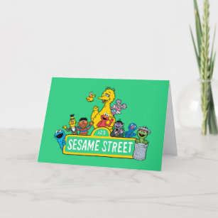 Sesame Street   All Around the Sesame Street Sign Holiday Card