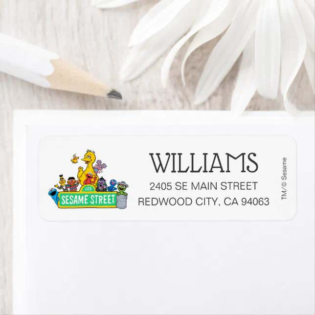 Sesame Street All Around the Sesame Street Sign Label Zazzle