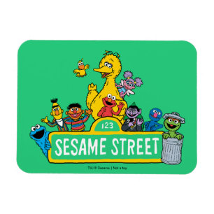 Sesame Street   All Around the Sesame Street Sign Magnet