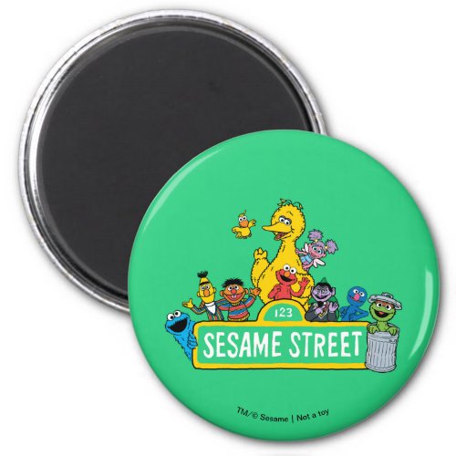 Sesame Street  All Around the Sesame Street Sign Magnet