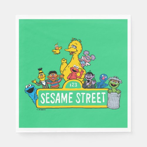 Sesame Street  All Around the Sesame Street Sign Napkins