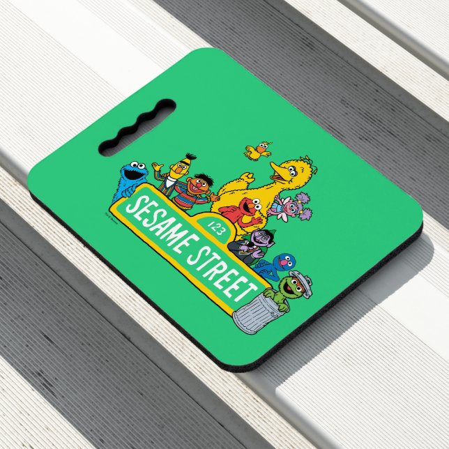 Sesame Street | All Around the Sesame Street Sign Seat Cushion (In Situ)