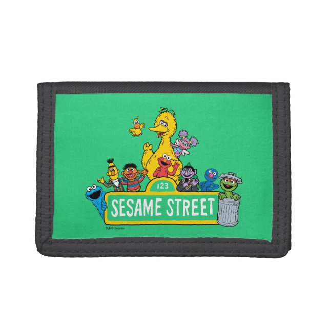 Sesame Street | All Around the Sesame Street Sign Trifold Wallet (Front)