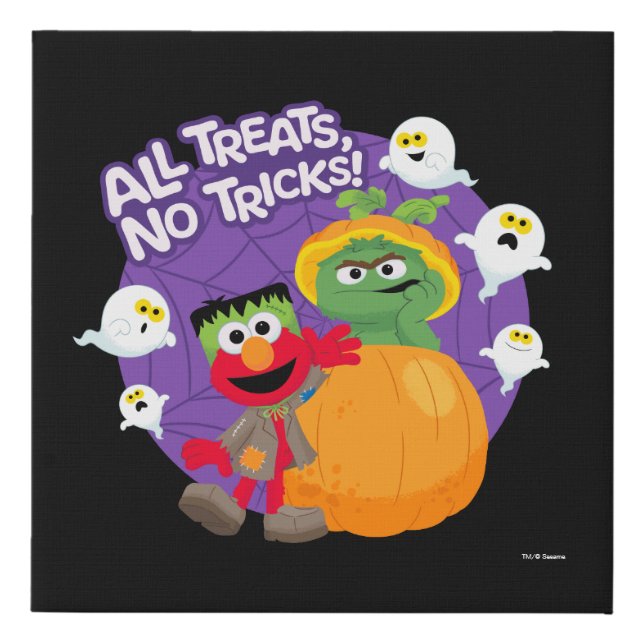 Sesame Street | All Tricks No Treats! Faux Canvas Print (Front)