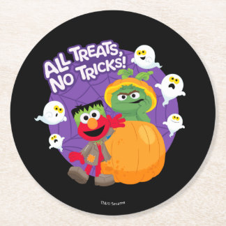 Sesame Street | All Tricks No Treats! Round Paper Coaster