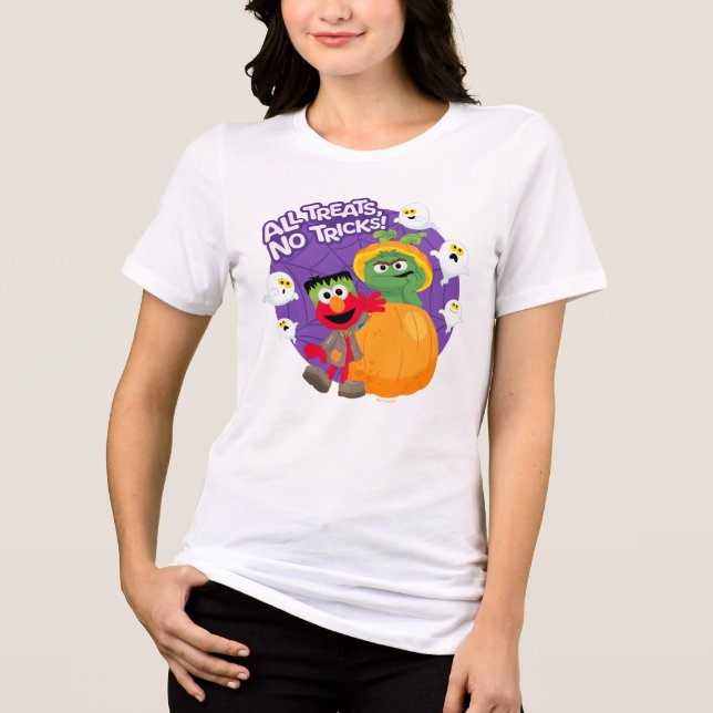 Sesame Street | All Tricks No Treats! Tri-Blend Shirt (Front)