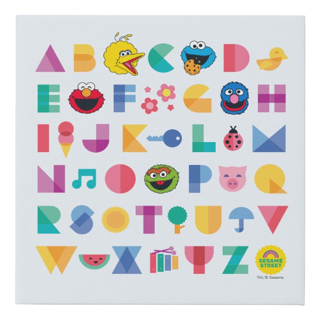Sesame Street Alphabet Faux Canvas Print (Front)