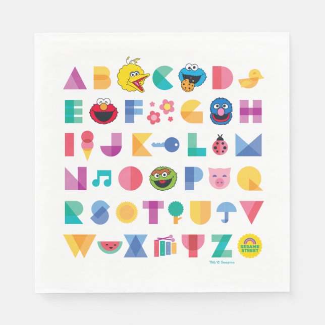 Sesame Street Alphabet Napkins (Front)