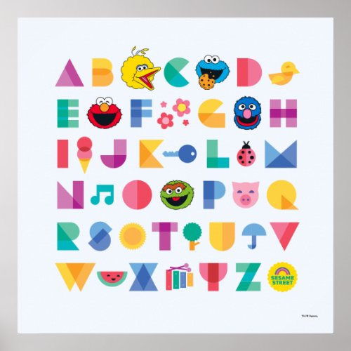 Sesame Street Alphabet Poster