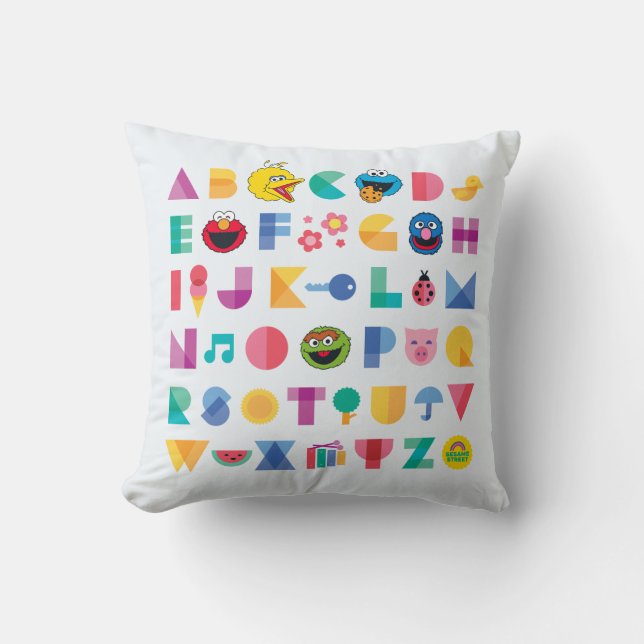 Sesame Street Alphabet Throw Pillow (Front)
