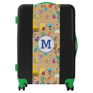 Sesame Street Apartment Windows Pattern Luggage