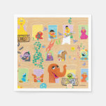 Sesame Street Apartment Windows Pattern Napkins