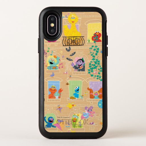 Sesame Street Apartment Windows Pattern OtterBox Symmetry iPhone X Case