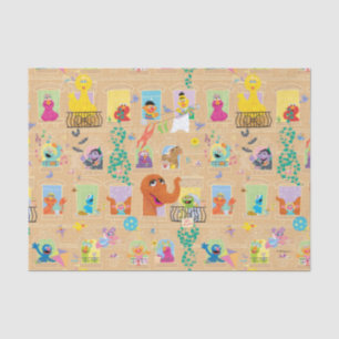 Sesame Street Apartment Windows Pattern Tissue Paper
