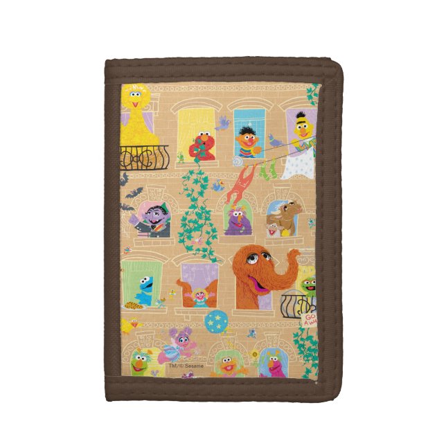 Sesame Street Apartment Windows Pattern Trifold Wallet (Front Vertical)